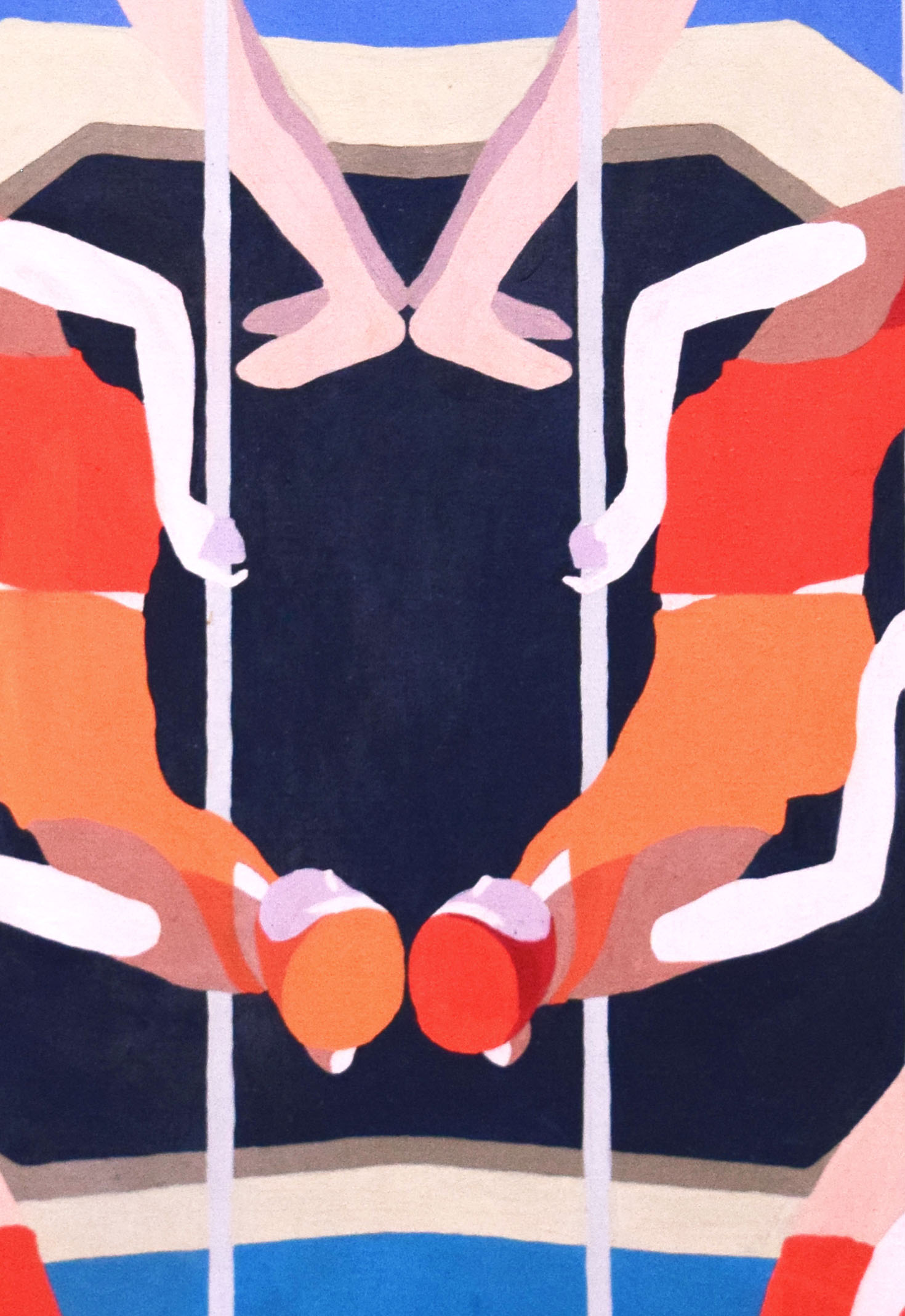 Moderinst Painting of Swimmers 1969 7 Moderinst Painting of Swimmers 1969