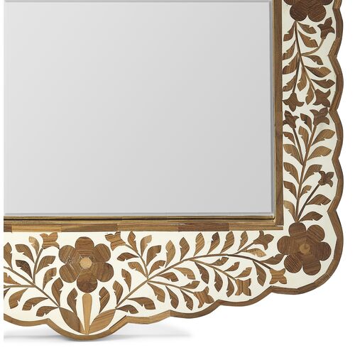 Layla Bone Inlay Scalloped Wall Mirror 4 Layla Bone Inlay Scalloped Wall Mirror