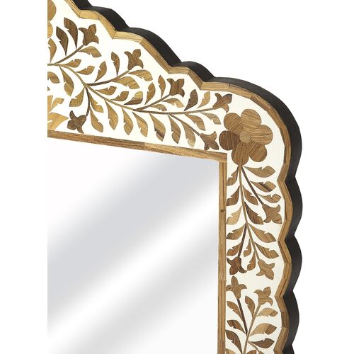 Layla Bone Inlay Scalloped Wall Mirror 5 Layla Bone Inlay Scalloped Wall Mirror