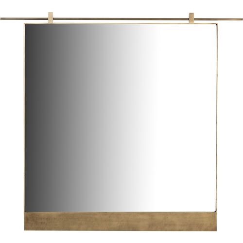 Zander Wall Mirror, Antique Brass 1 Zander Wall Mirror, Antique Brass
