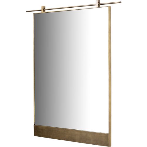 Zander Wall Mirror, Antique Brass 2 Zander Wall Mirror, Antique Brass
