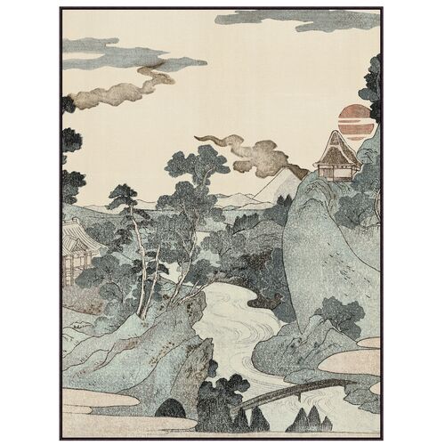 Lillian August, Atmospheric Landscape in Blues 1 Lillian August, Atmospheric Landscape in Blues