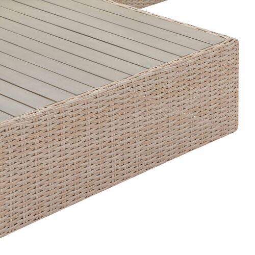 Makenna Wicker Outdoor Ottoman, Natural/Cream 10 Makenna Wicker Outdoor Ottoman, Natural/Cream