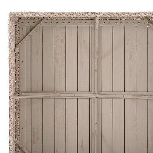 Makenna Wicker Outdoor Ottoman, Natural/Cream 12 Makenna Wicker Outdoor Ottoman, Natural/Cream