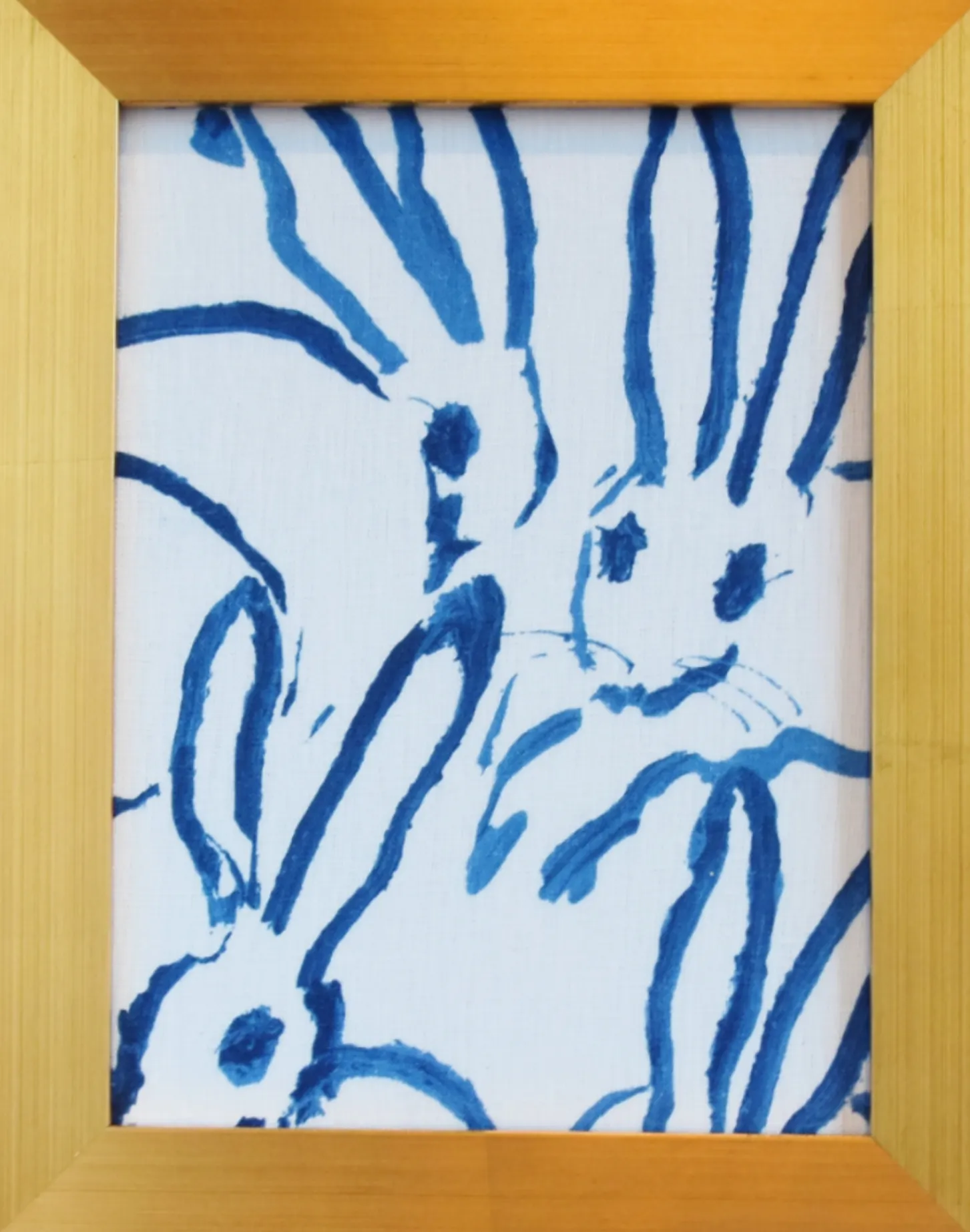 Framed Hunt Slonem's Bunny Hutch Fabric 2 Framed Hunt Slonem's Bunny Hutch Fabric