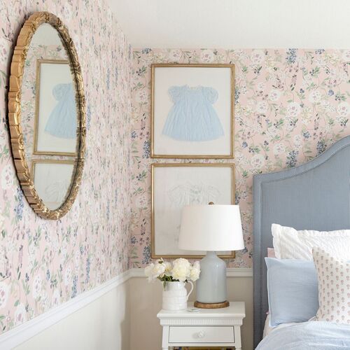 Constance Florette Round Wall Mirror, Antique Gold 10 Constance Florette Round Wall Mirror, Antique Gold