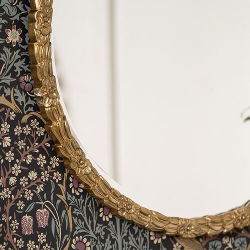 Constance Florette Round Wall Mirror, Antique Gold 5 Constance Florette Round Wall Mirror, Antique Gold
