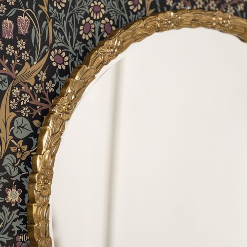 Constance Florette Round Wall Mirror, Antique Gold 6 Constance Florette Round Wall Mirror, Antique Gold