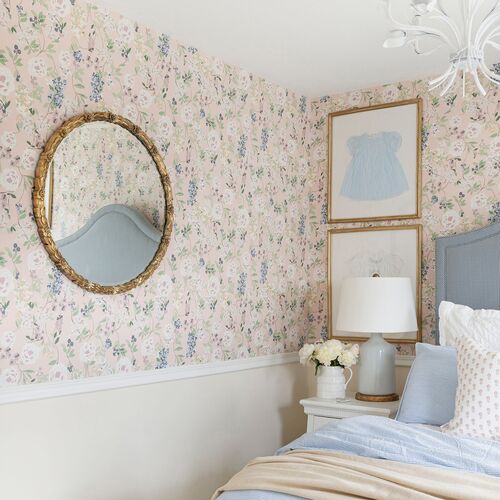 Constance Florette Round Wall Mirror, Antique Gold 7 Constance Florette Round Wall Mirror, Antique Gold