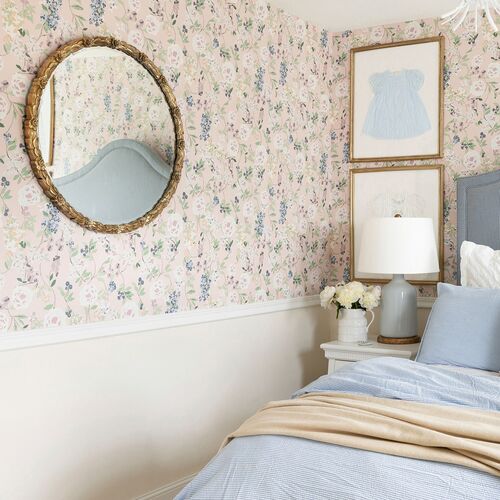 Constance Florette Round Wall Mirror, Antique Gold 9 Constance Florette Round Wall Mirror, Antique Gold