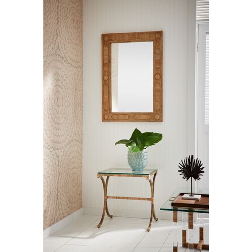 Madeline Rattan Wall Mirror, Natural 2 Madeline Rattan Wall Mirror, Natural