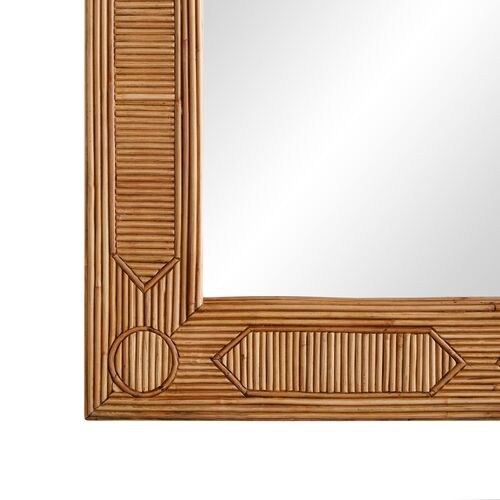 Madeline Rattan Wall Mirror, Natural 4 Madeline Rattan Wall Mirror, Natural