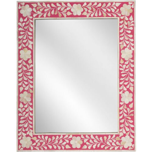 Layla Bone Inlay Rectangular Wall Mirror 1 Layla Bone Inlay Rectangular Wall Mirror