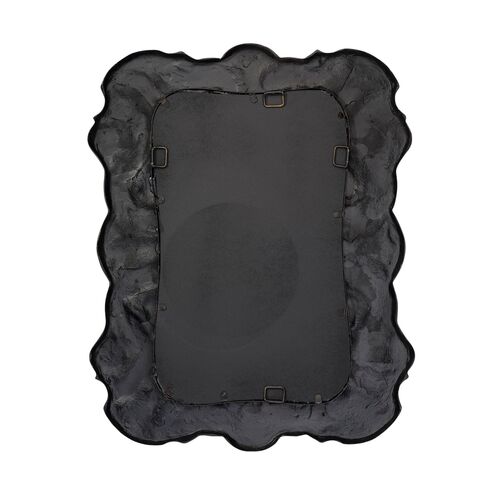 Baroque Resin/Iron Wall Mirror, Black 5 Baroque Resin/Iron Wall Mirror, Black