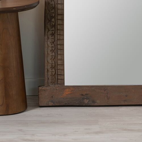 Ottavia Carved Wood Floor Mirror, Walnut 5 Ottavia Carved Wood Floor Mirror, Walnut
