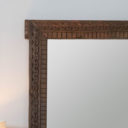 Ottavia Carved Wood Floor Mirror, Walnut 7 Ottavia Carved Wood Floor Mirror, Walnut