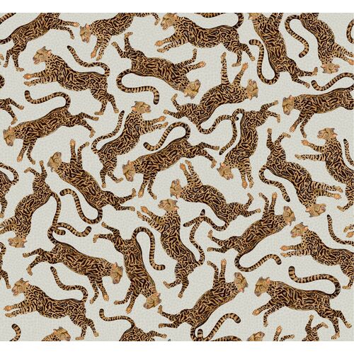 Cheetah Kings Pouf, Stone/Brown 3 Cheetah Kings Pouf, Stone/Brown