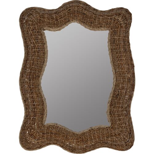 Morrison Banana Leaf Wall Mirror, Natural 1 Morrison Banana Leaf Wall Mirror, Natural