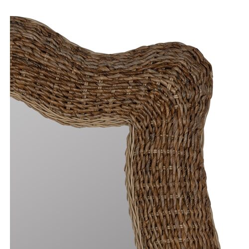 Morrison Banana Leaf Wall Mirror, Natural 4 Morrison Banana Leaf Wall Mirror, Natural