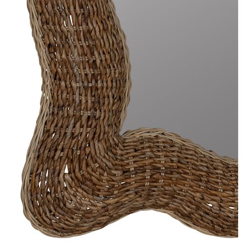 Morrison Banana Leaf Wall Mirror, Natural 5 Morrison Banana Leaf Wall Mirror, Natural