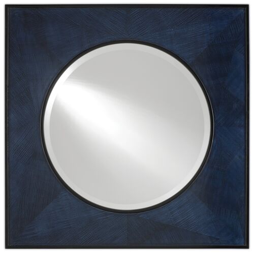 Kallista Wall Mirror, Dark Sapphire/Caviar Black 1 Kallista Wall Mirror, Dark Sapphire/Caviar Black