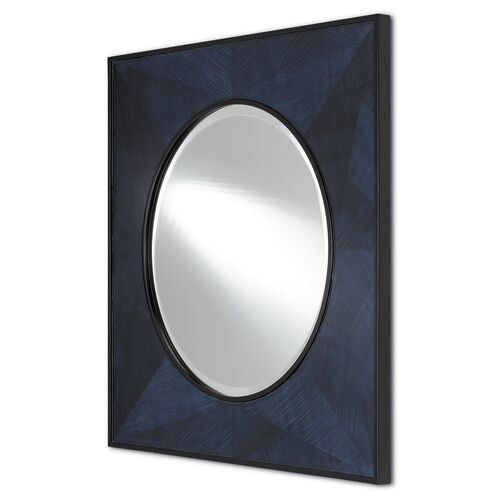 Kallista Wall Mirror, Dark Sapphire/Caviar Black 2 Kallista Wall Mirror, Dark Sapphire/Caviar Black
