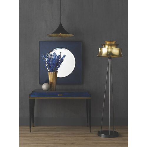 Kallista Wall Mirror, Dark Sapphire/Caviar Black 3 Kallista Wall Mirror, Dark Sapphire/Caviar Black
