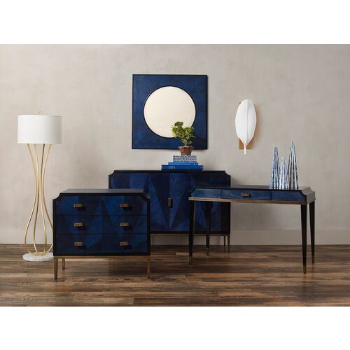Kallista Wall Mirror, Dark Sapphire/Caviar Black 4 Kallista Wall Mirror, Dark Sapphire/Caviar Black