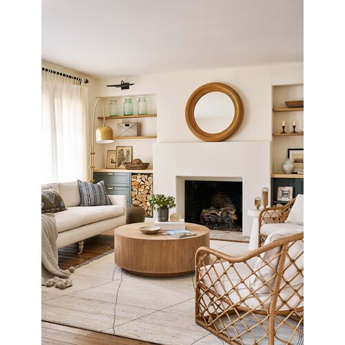 Coastal Living Key West Round Wall Mirror, Natural Rattan 3 Coastal Living Key West Round Wall Mirror, Natural Rattan