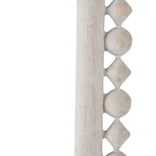 Belle Beaded Large Floor Mirror, Distressed White 4 Belle Beaded Large Floor Mirror, Distressed White