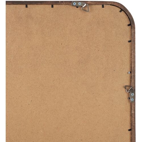 Ella Rectangular Wood Wall Mirror, Brown 5 Ella Rectangular Wood Wall Mirror, Brown