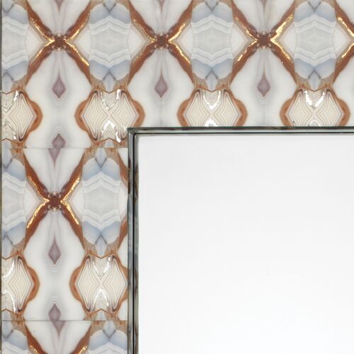 Kaleidoscope Wall Mirror, Rust/Multi 3 Kaleidoscope Wall Mirror, Rust/Multi