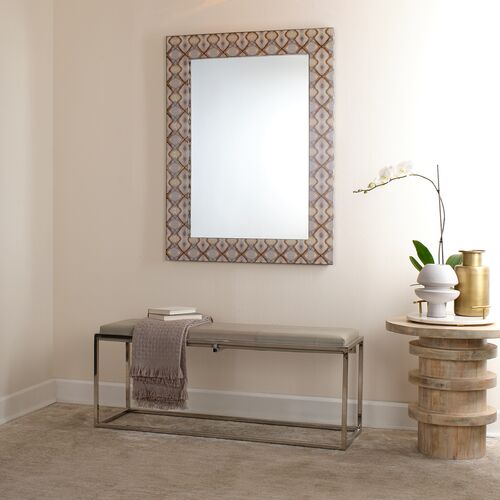 Kaleidoscope Wall Mirror, Rust/Multi 4 Kaleidoscope Wall Mirror, Rust/Multi
