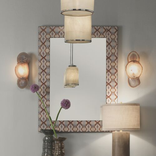 Kaleidoscope Wall Mirror, Rust/Multi 5 Kaleidoscope Wall Mirror, Rust/Multi