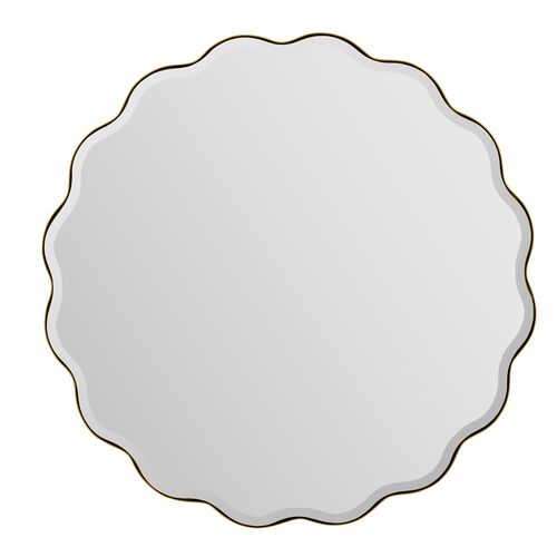 Isola Scallop 35" Round Wall Mirror 1 Isola Scallop 35" Round Wall Mirror