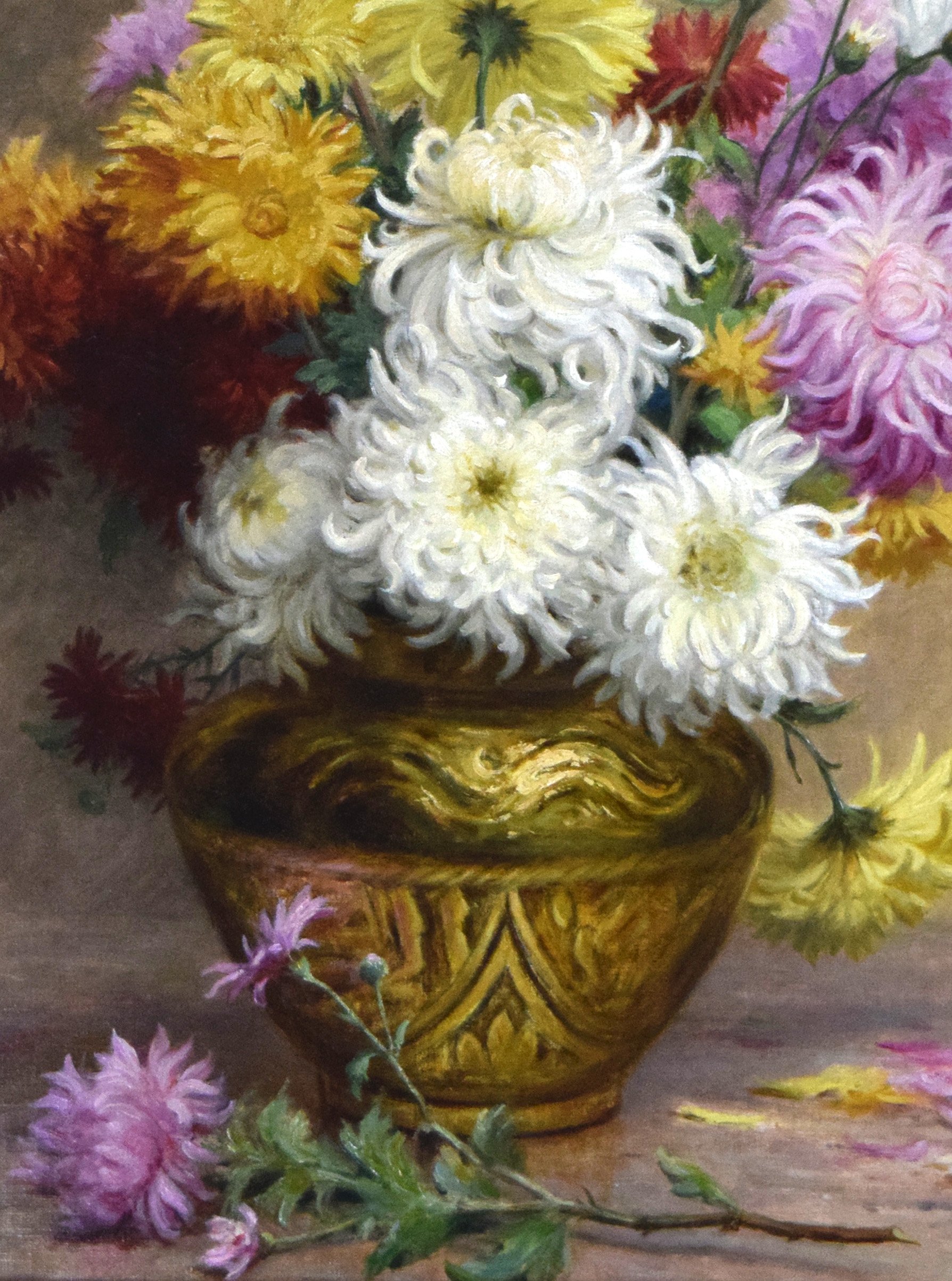 Antique French Floral Still Life - Magne 5 Antique French Floral Still Life - Magne