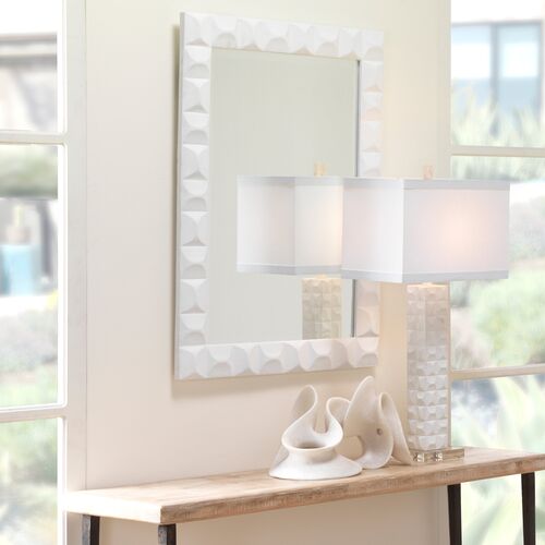Astor Wall Mirror, White Gesso 3 Astor Wall Mirror, White Gesso
