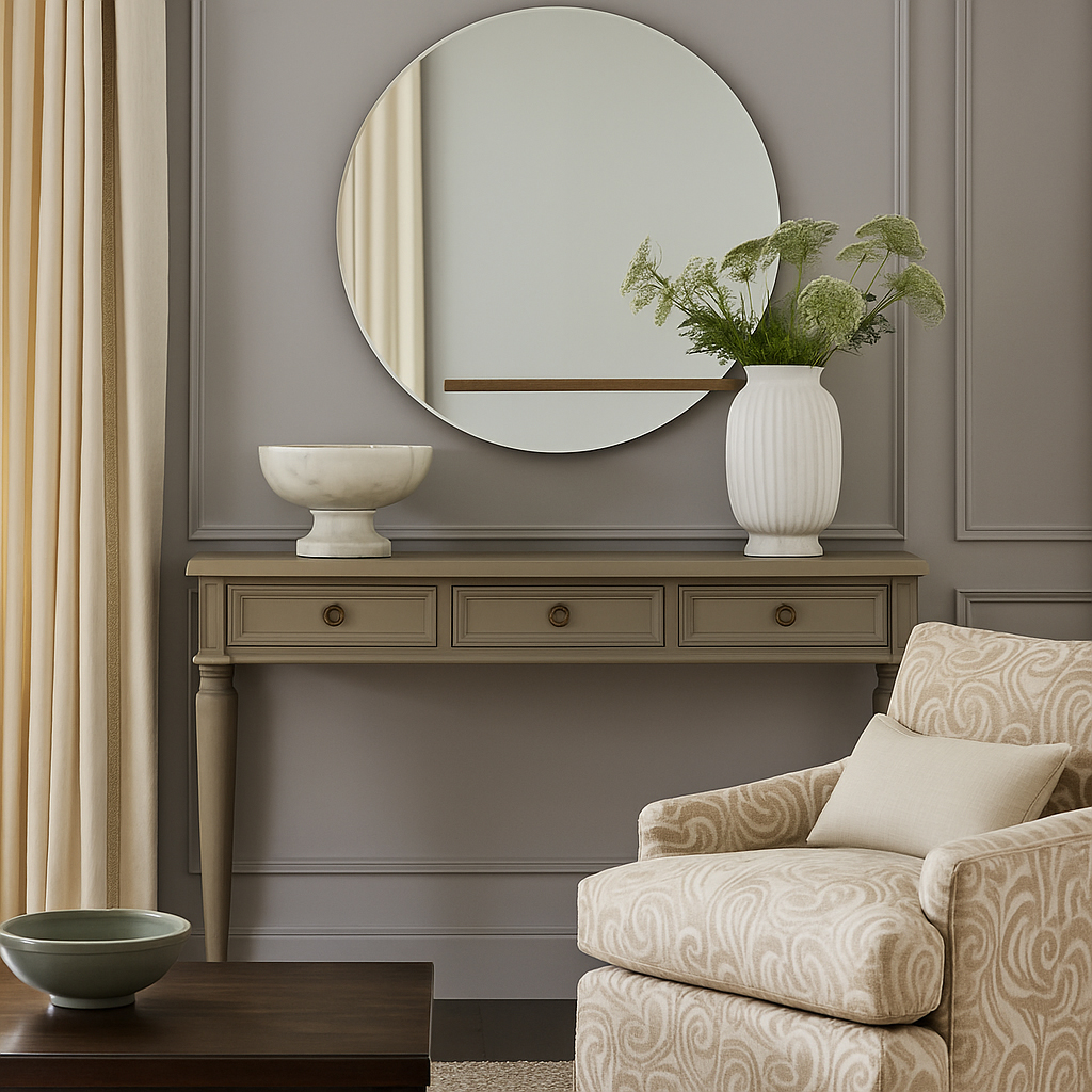 Bassett 36" Round Wall Mirror, Natural 6 Bassett 36" Round Wall Mirror, Natural