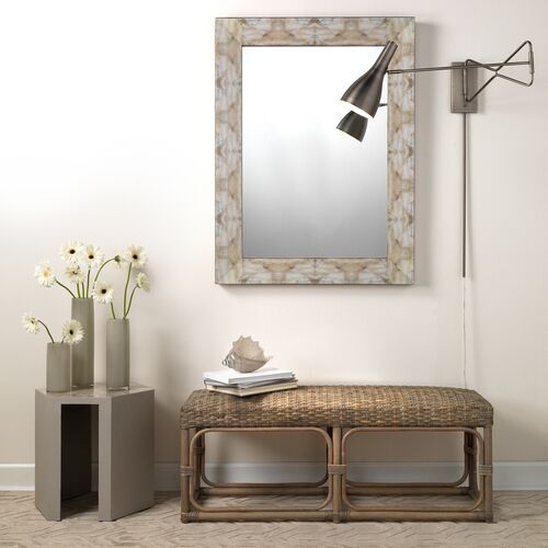 Fragment Small Rectangle Wall Mirror, Gray Lacquer 4 Fragment Small Rectangle Wall Mirror, Gray Lacquer