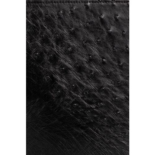 Ostrich Leather Rectangle Wall Mirror, Black 2 Ostrich Leather Rectangle Wall Mirror, Black