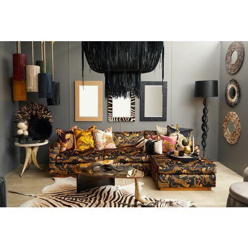 Ostrich Leather Rectangle Wall Mirror, Black 5 Ostrich Leather Rectangle Wall Mirror, Black