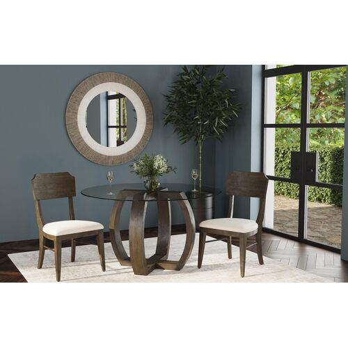 Natalie 48" Round Two-Tone Rope Wall Mirror, White/Gray 6 Natalie 48" Round Two-Tone Rope Wall Mirror, White/Gray