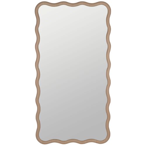 Kiki Wave Floor Mirror, Natural Oak 1 Kiki Wave Floor Mirror, Natural Oak
