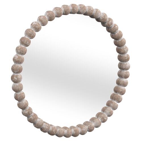 Gio 30" Round Wall Mirror, Whitewash 3 Gio 30" Round Wall Mirror, Whitewash