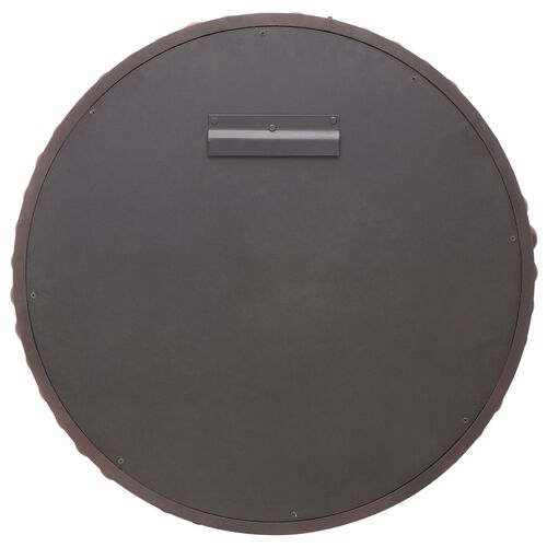 Jorrena Round Wall Mirror, Walnut 4 Jorrena Round Wall Mirror, Walnut