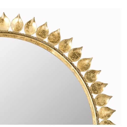 Summer Sunburst 27" Round Wall Mirror, Gold 3 Summer Sunburst 27" Round Wall Mirror, Gold