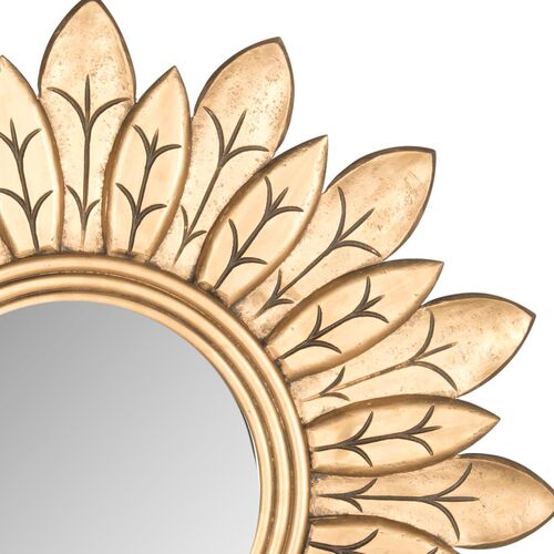 Summer Sunburst 27" Round Wall Mirror, Gold 4 Summer Sunburst 27" Round Wall Mirror, Gold