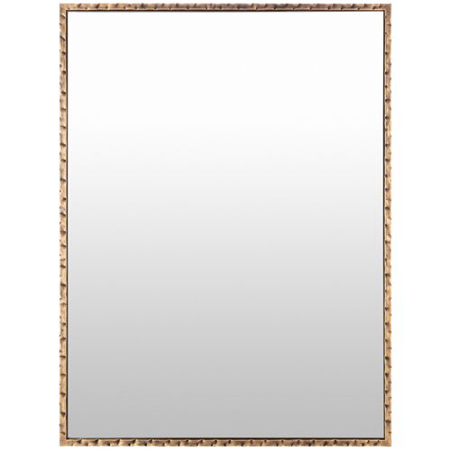 Salisbury Rectangular Wall Mirror, Hammered Gold 1 Salisbury Rectangular Wall Mirror, Hammered Gold