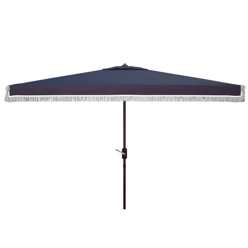 Roma Rectangle Fringe Outdoor Patio Umbrella