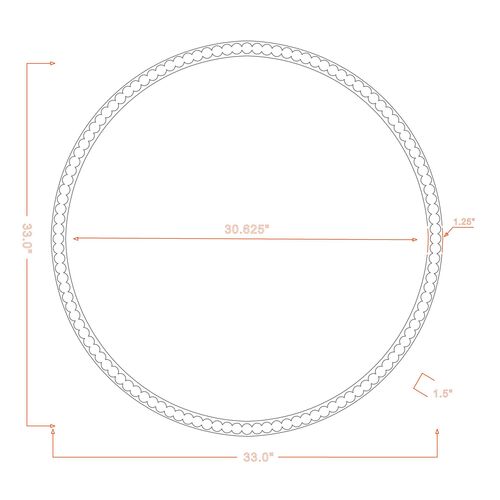 Dover 33" Round Wood Wall Mirror, Natural 3 Dover 33" Round Wood Wall Mirror, Natural